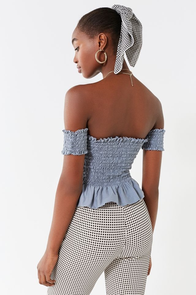 Truly Madly Deeply Off-The-Shoulder Smocked Top #2