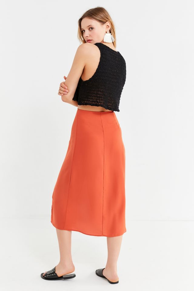 UO Frankie Button-Down Midi Skirt #1