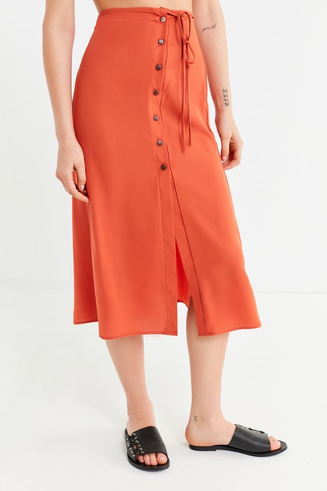 UO Frankie Button-Down Midi Skirt #2