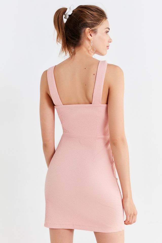 UO Britt Textured Square-Neck Mini Dress #1