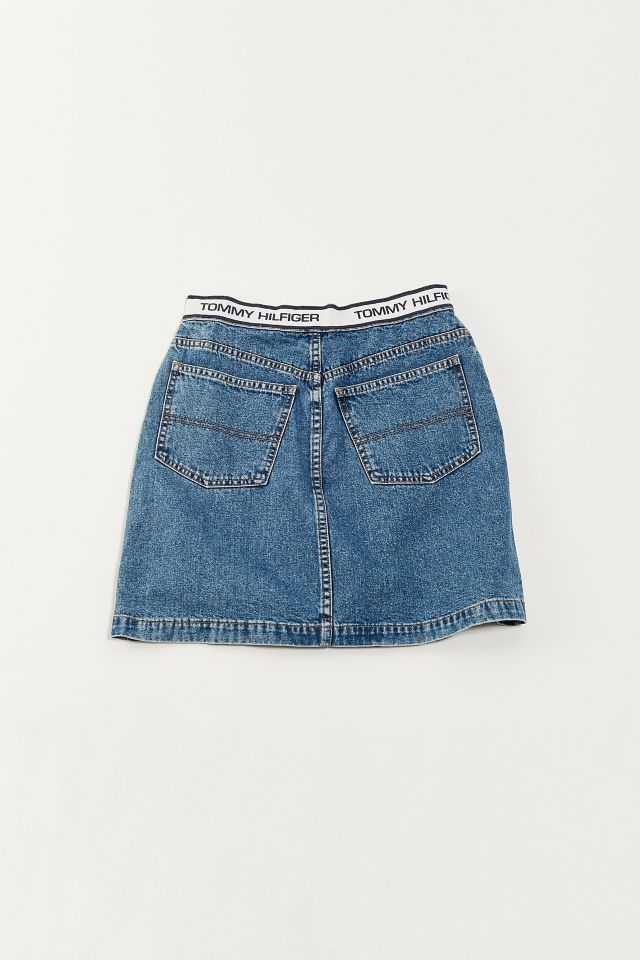 Vintage Tommy Hilfiger ‘90s Logo Waistband Denim Skirt #2