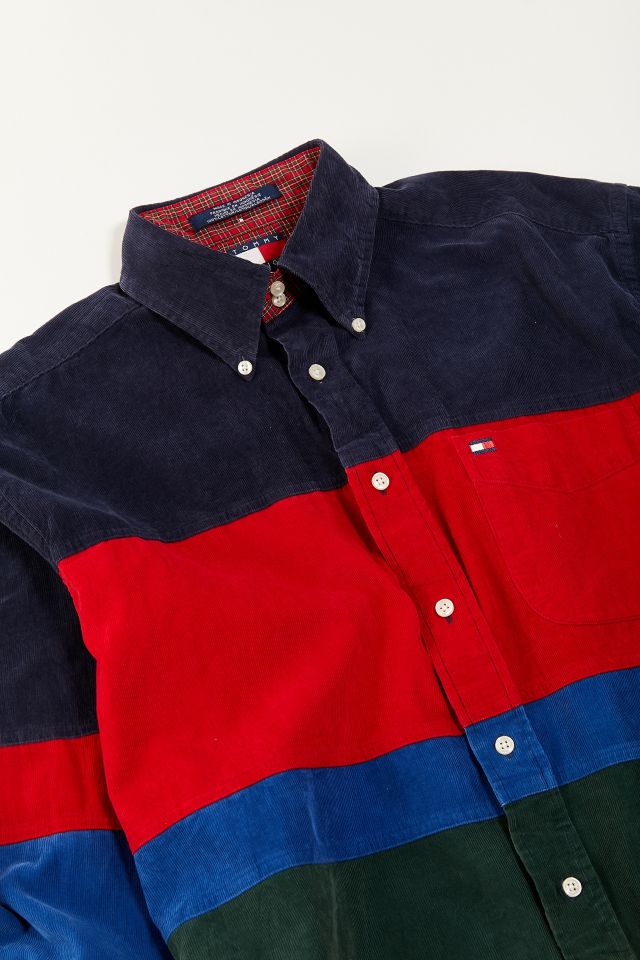 Vintage Tommy Hilfiger '90s Rainbow Corduroy Button-Down Shirt