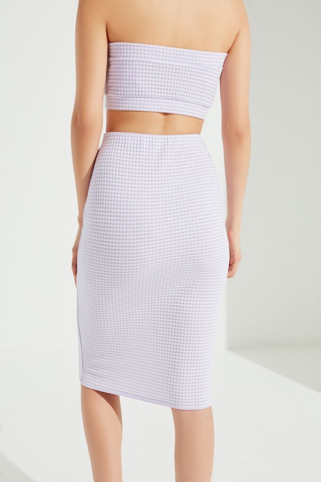 UO Truce Gingham Midi Skirt #3