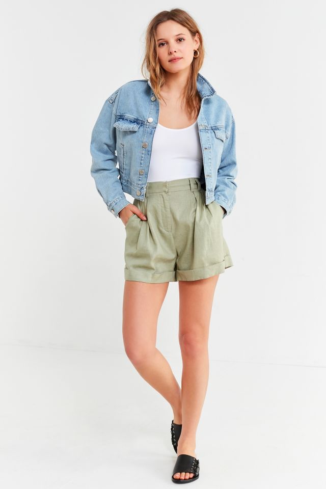 BDG Halle Cropped Denim Trucker Jacket #1