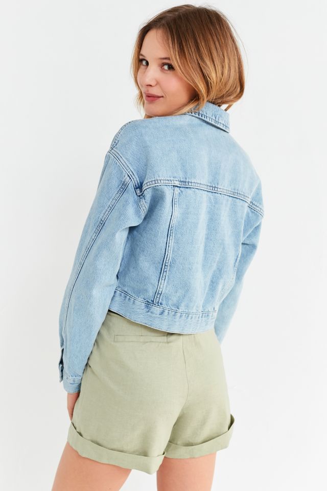 BDG Halle Cropped Denim Trucker Jacket #2