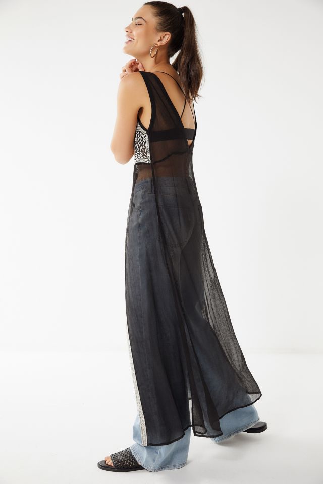 UO Milla Embroidered Sheer Maxi Top #1