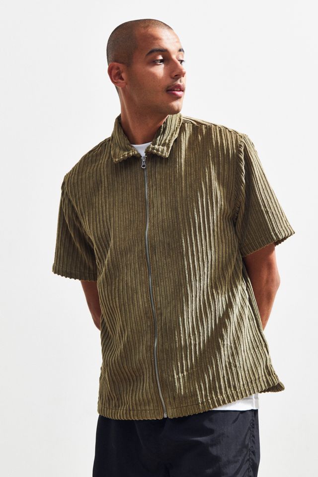 UO Corduroy Short Sleeve Zip Shirt | Urban Outfitters