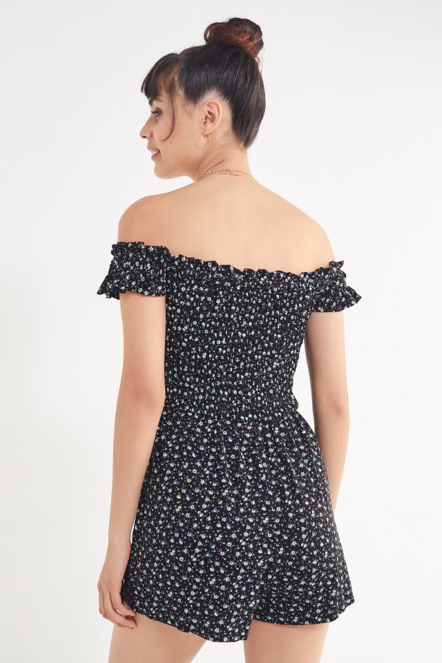 UO Smocked Off-The-Shoulder Romper #2