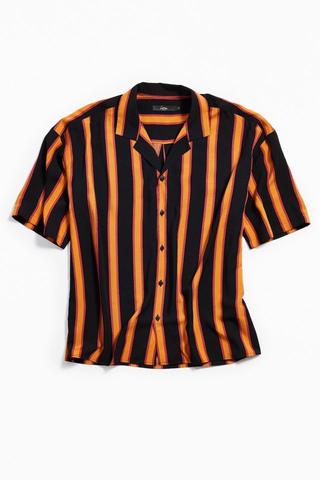 Loom Retro Stripe Short Sleeve Button-Down Shirt #1