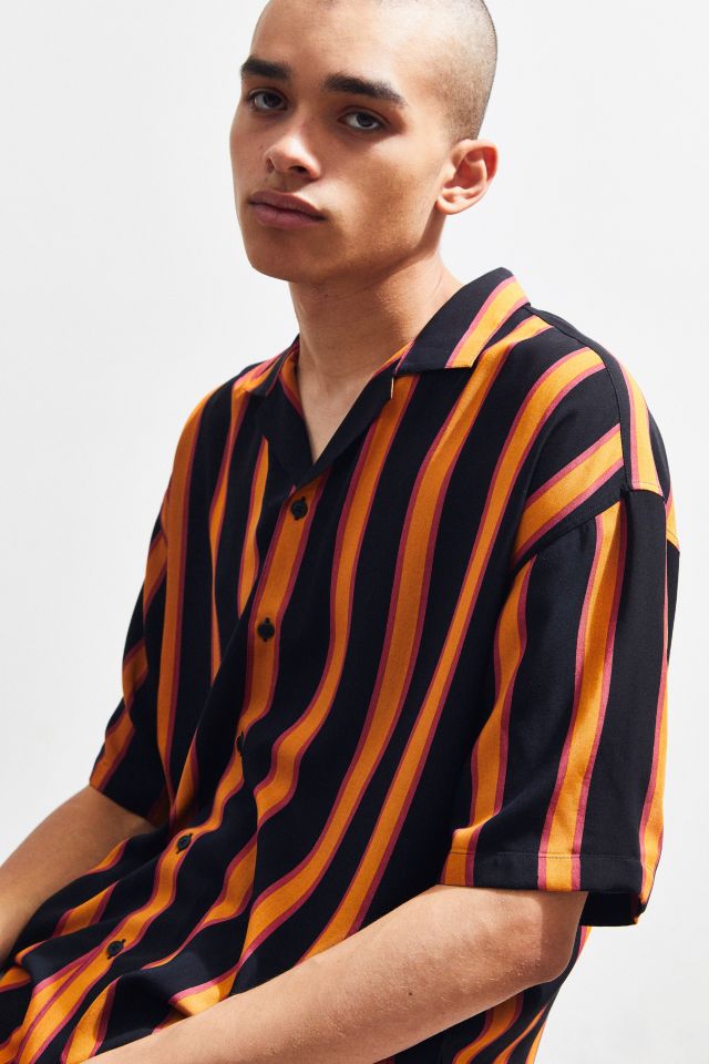 Loom Retro Stripe Short Sleeve Button-Down Shirt #2