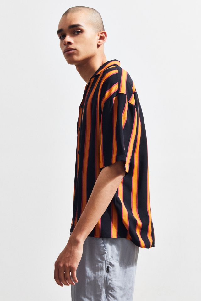 Loom Retro Stripe Short Sleeve Button-Down Shirt #3