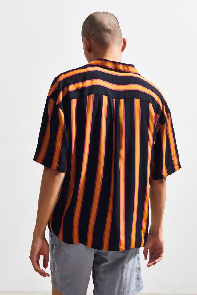 Loom Retro Stripe Short Sleeve Button-Down Shirt #4