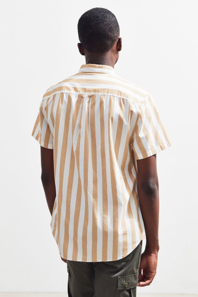 Loom Striped Short Sleeve Button-Down Shirt #3