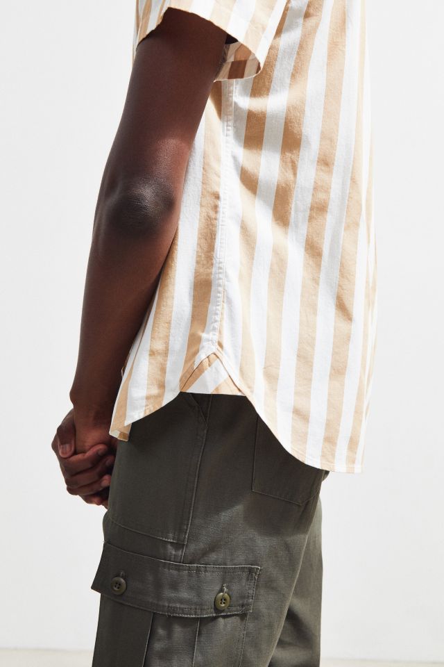 Loom Striped Short Sleeve Button-Down Shirt #4