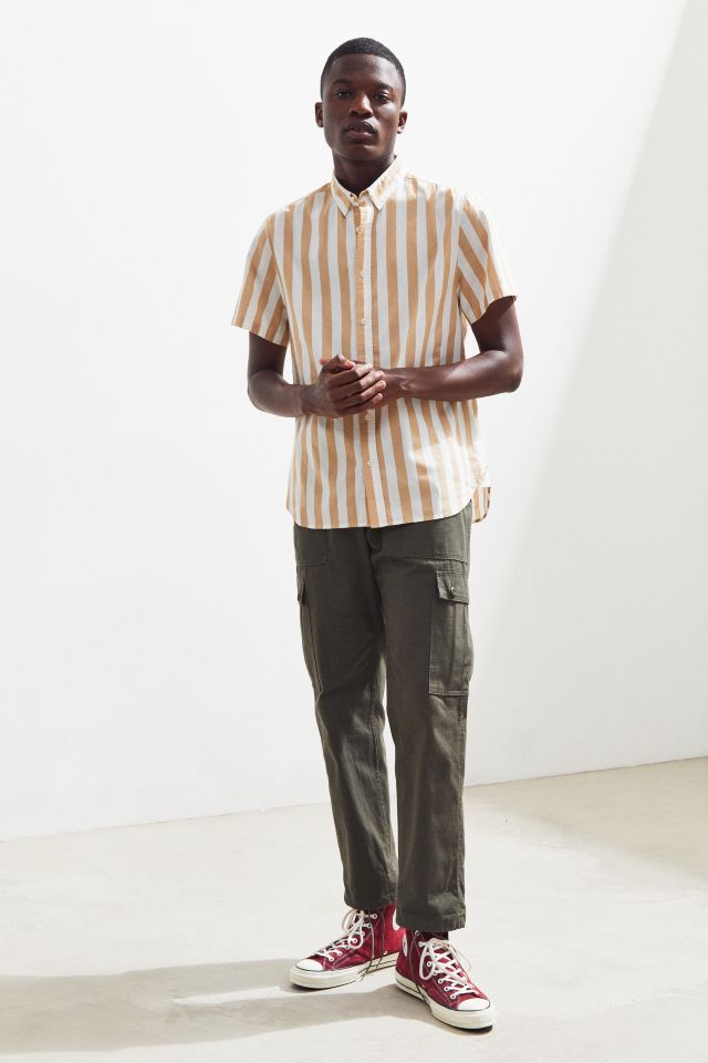 Loom Striped Short Sleeve Button-Down Shirt #5