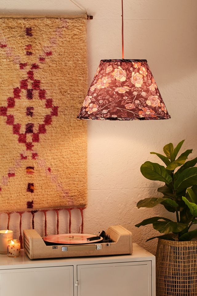 Pleated Floral Pendant Light | Urban Outfitters