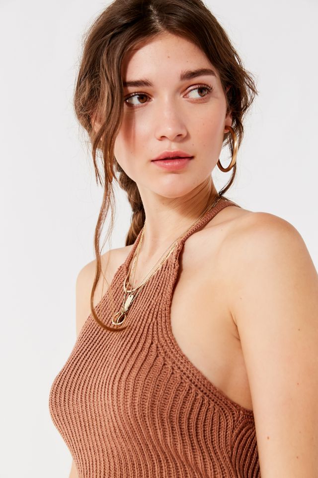 UO Cassidy Cropped Sweater Halter Tank Top #3