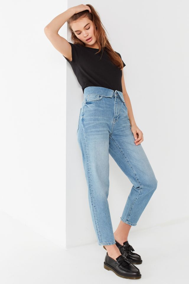 Fold-Over Waist Jeans