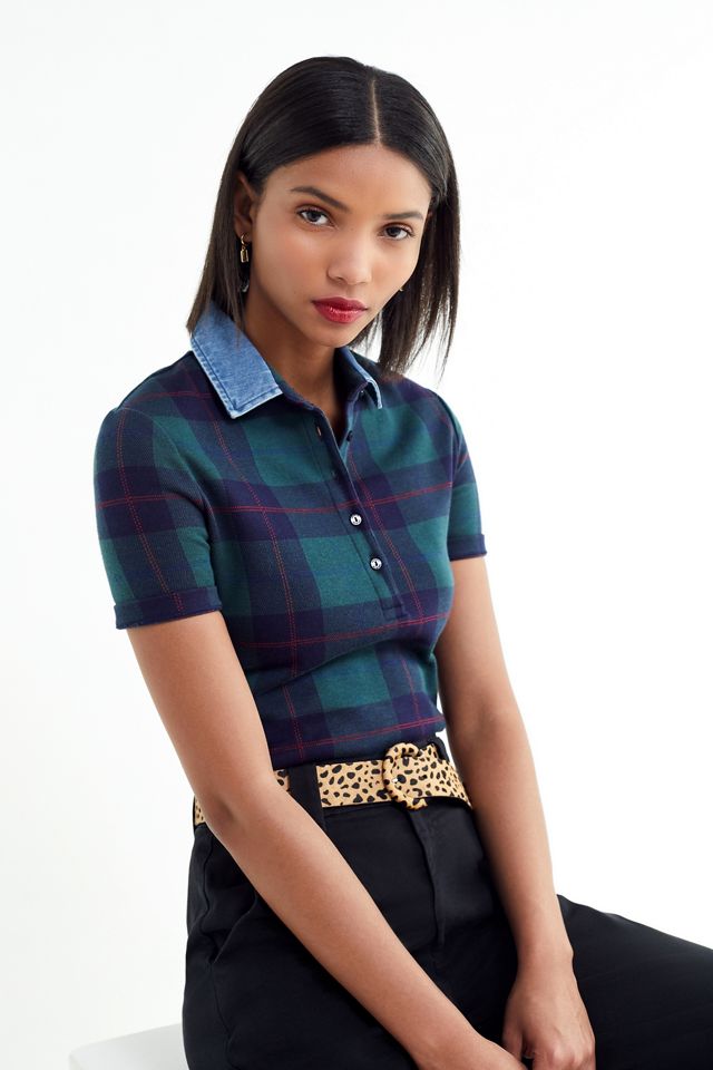Lamont Modern Tartan Polo Shirt - Royal Coat Of Arms Style