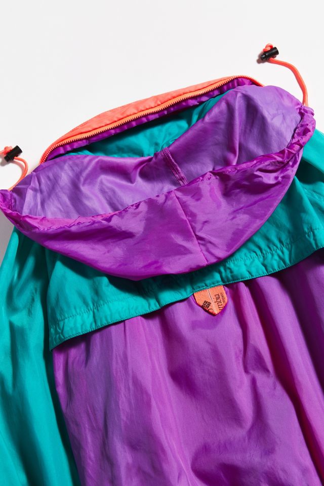 Vintage Columbia Purple + Green Windbreaker Jacket #4
