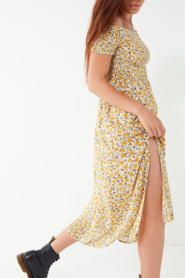 UO Monica Smocked Off-The-Shoulder Midi Dress #3