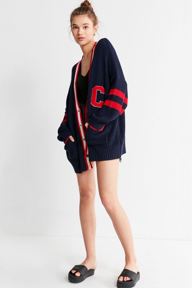 Oversized varsity outlet cardigan