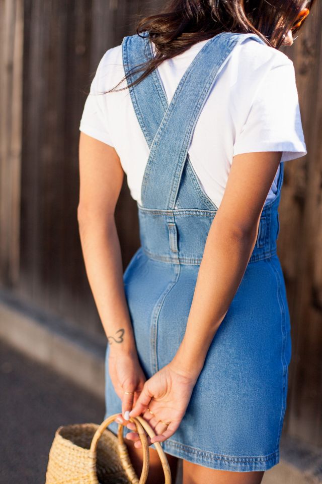 Jean overall skirt urban outfitters best sale