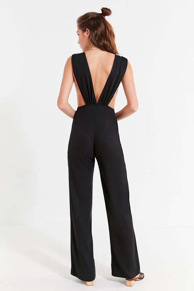 UO Plunging Ribbed Knit Jumpsuit #3
