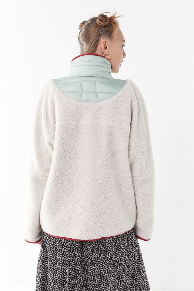 UO Sherpa Fleece Contrast Trim Jacket  #2