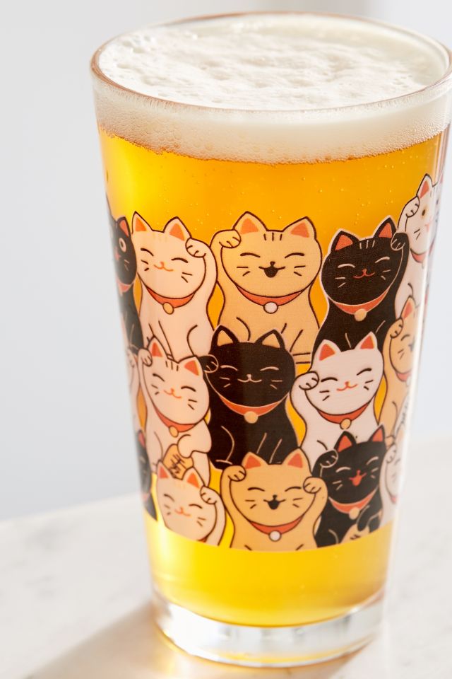 Verre à Bière Chat Porte-Bonheur #1