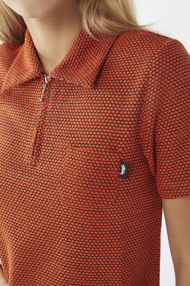 Chemise à Col Zippé au Quart Stussy Faye #1