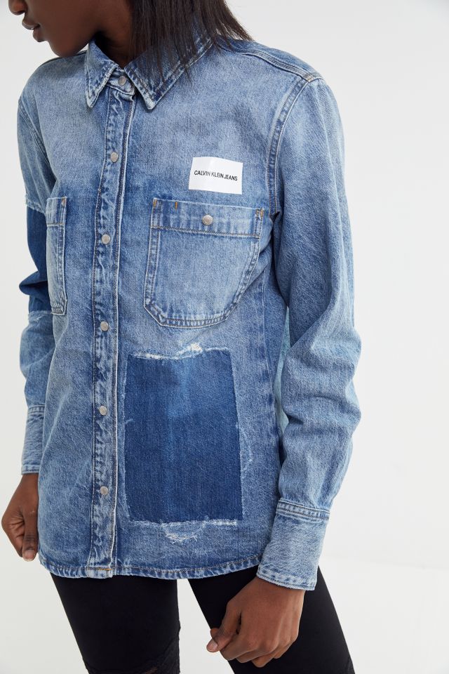Calvin Klein Jeans Denim Patch Utility Shirt #3