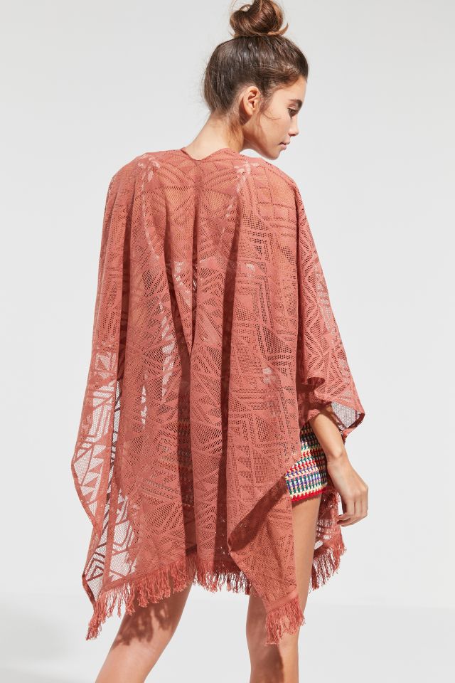 Geometric Lace Ruana #1