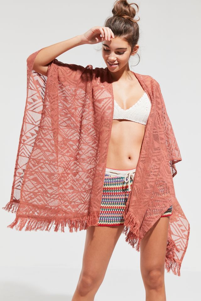 Geometric Lace Ruana #3