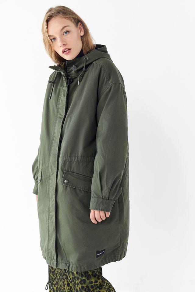 Calvin klein jeans store quilted military parka jacket