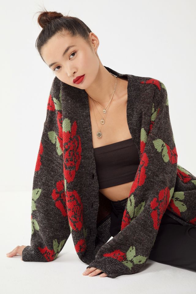 UO Rose Button-Down Cardigan | Urban Outfitters