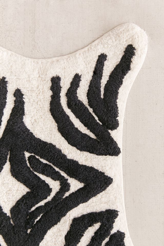 Faux Hide Black + White Bath Mat #2