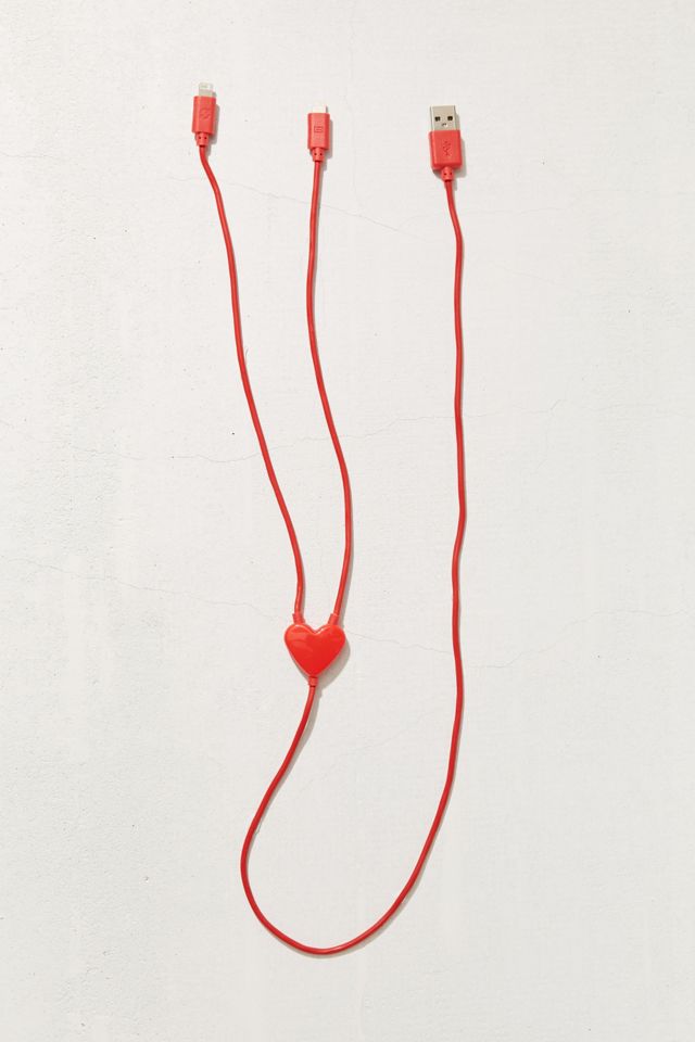 Kikkerland Design Dual Heart Lightning Cable #1