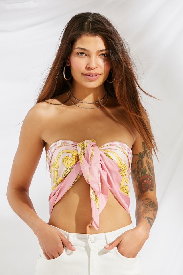 Urban Renewal Remade Tie Scarf Tube Top | Urban Outfitters