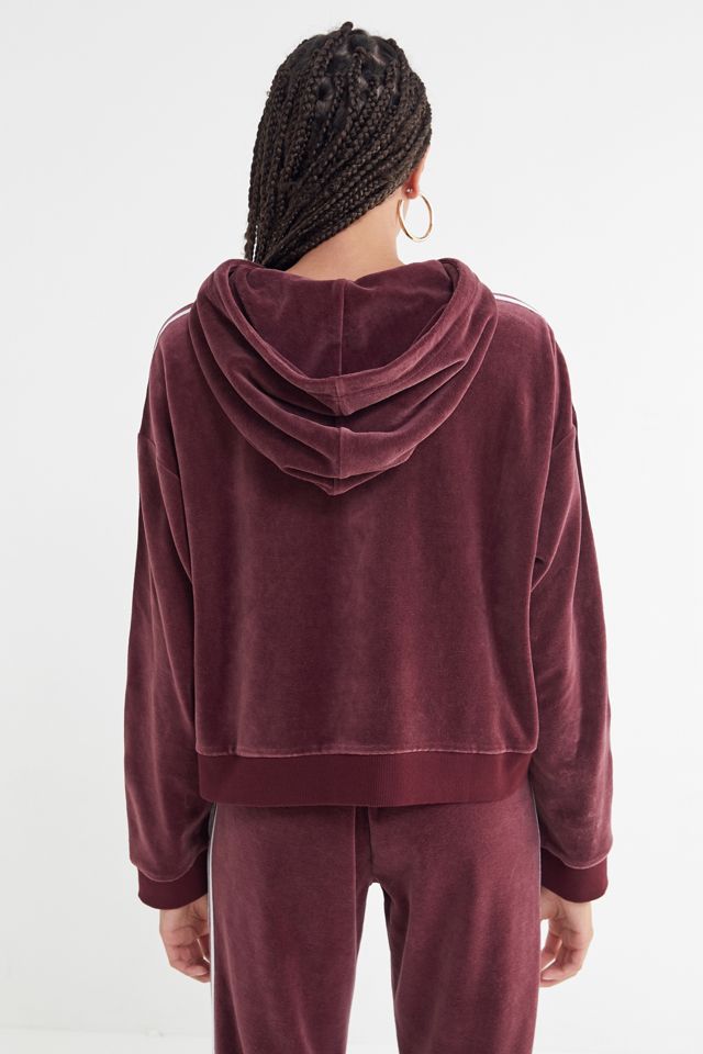 adidas Velvet Cropped Hoodie Sweatshirt #3