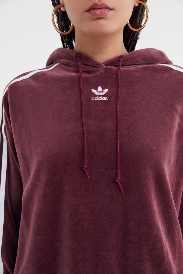 adidas Velvet Cropped Hoodie Sweatshirt #4