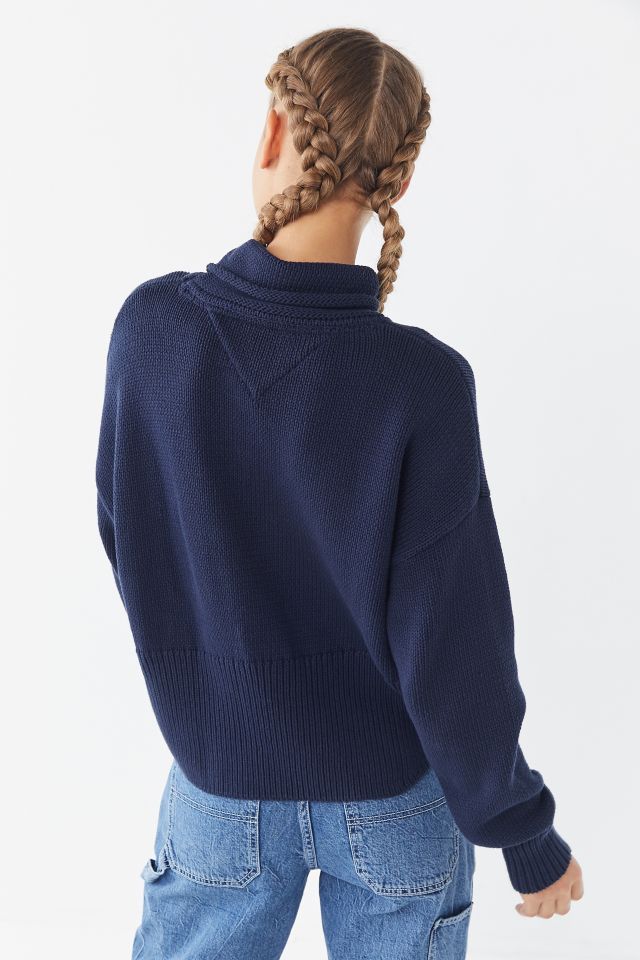 Tommy jeans logo turtleneck sweater cheap