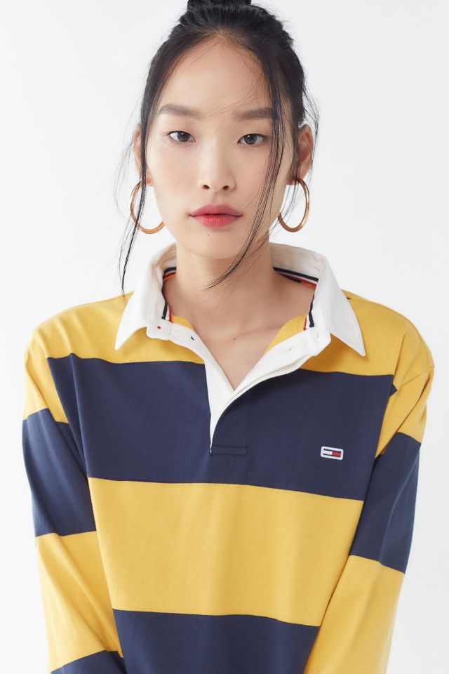 Tommy jeans rugby clearance shirt