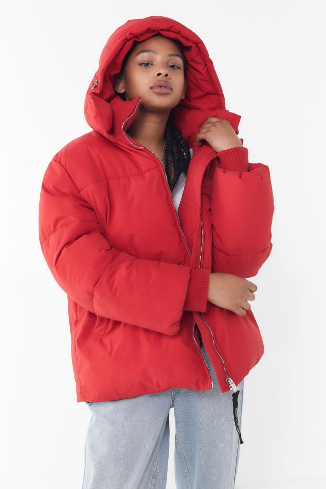 Tommy jeans oversized hooded puffer sales coat