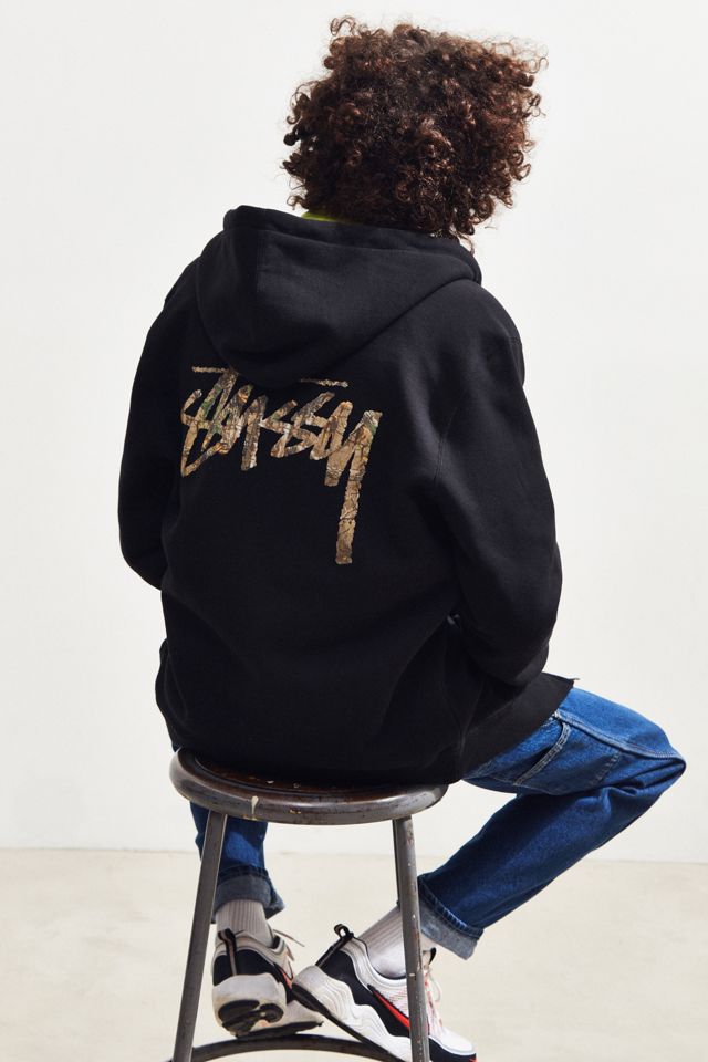 Stussy Zip-Up Logo Hoodie Sweatshirt | Urban Outfitters