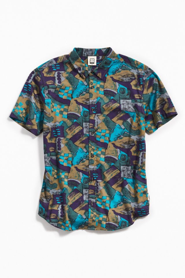 Insight Messy Purple Haze Sleeve Button-Down Shirt #1