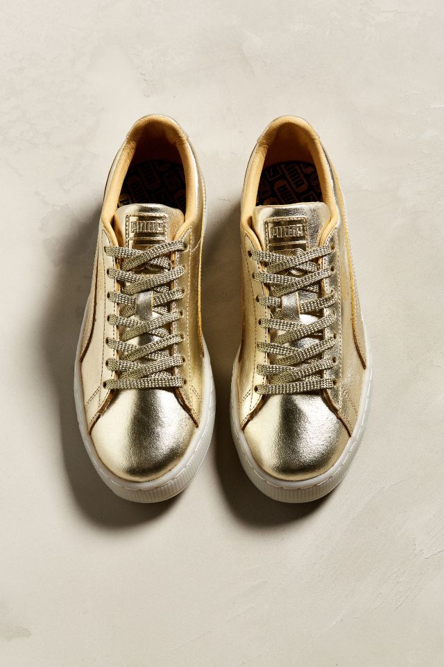 Puma Suede Classic 50th Gold Sneaker #4