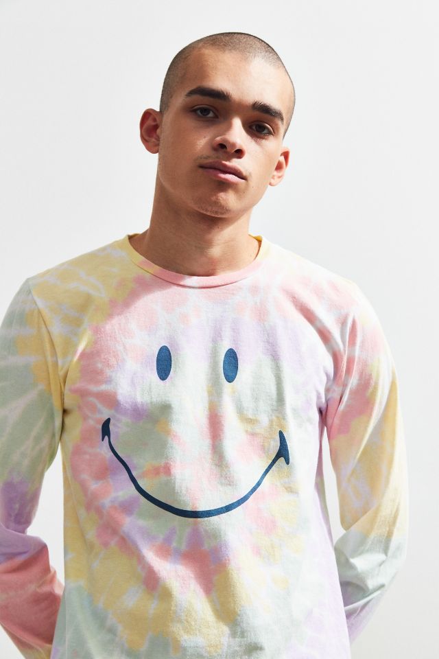 Tie-Dye Smile Long Sleeve Tee #1