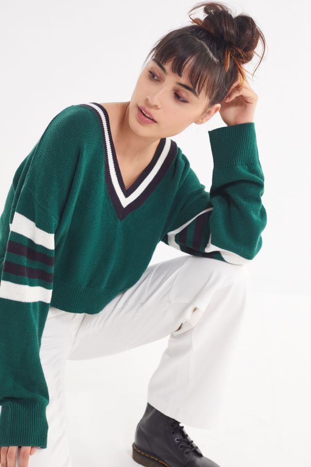 Varsity v outlet neck sweater