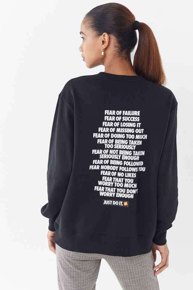 Nike fear of failure sweatshirt hotsell